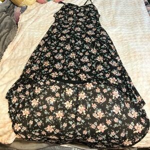 Cuddl Duds Black Floral Dress